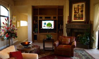 Custom TV Installation Inside Furniture. Control Via Wireless Touchscreen
